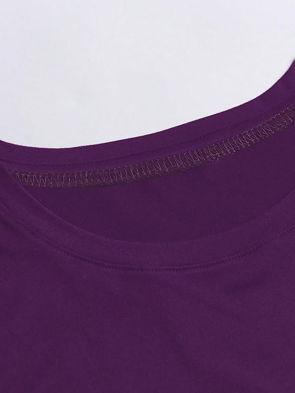 Floerns Men's Cross Print Short Sleeve T Shirt Crewneck Tee Shirts Purple by Floerns - Used condition - Image 6