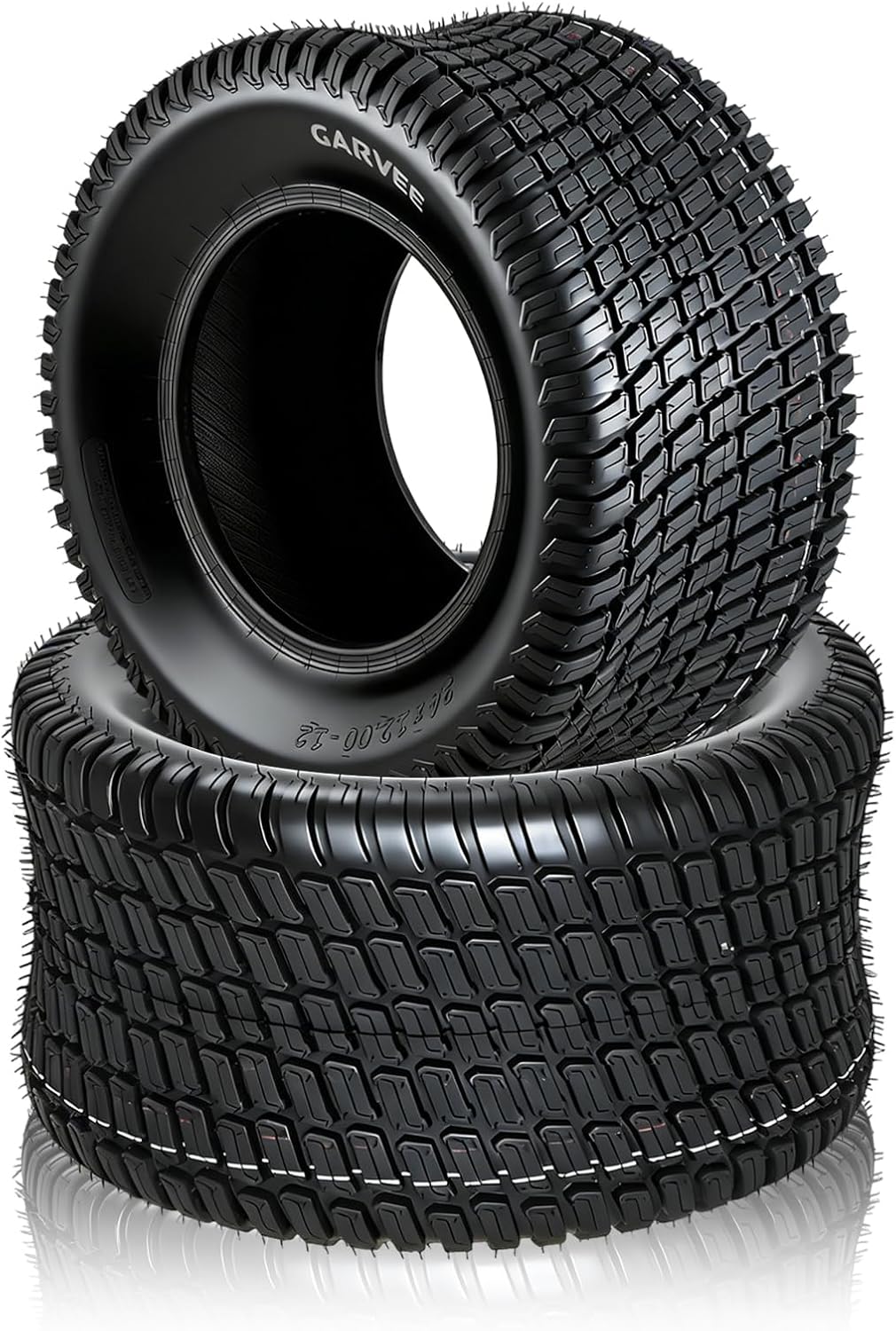 GarveeLife 16x7.50-8 Lawn Mower Tires (Set of 2) - 16x7.50x8 4-Ply Tubeless Garden Tractor Turf Tires, 415 LB Load Capacity, 22 PSI, for Mowers & Yard Carts