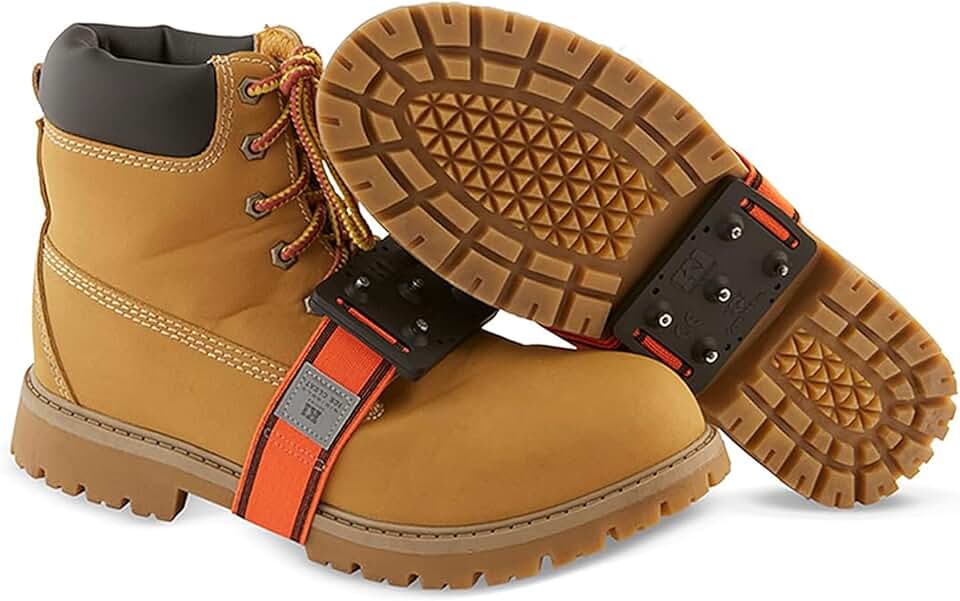 K1 Mid-Sole Ice Cleats for Men & Women - Rotatable Traction Aids For Winter Snow - Hi Vis - Original