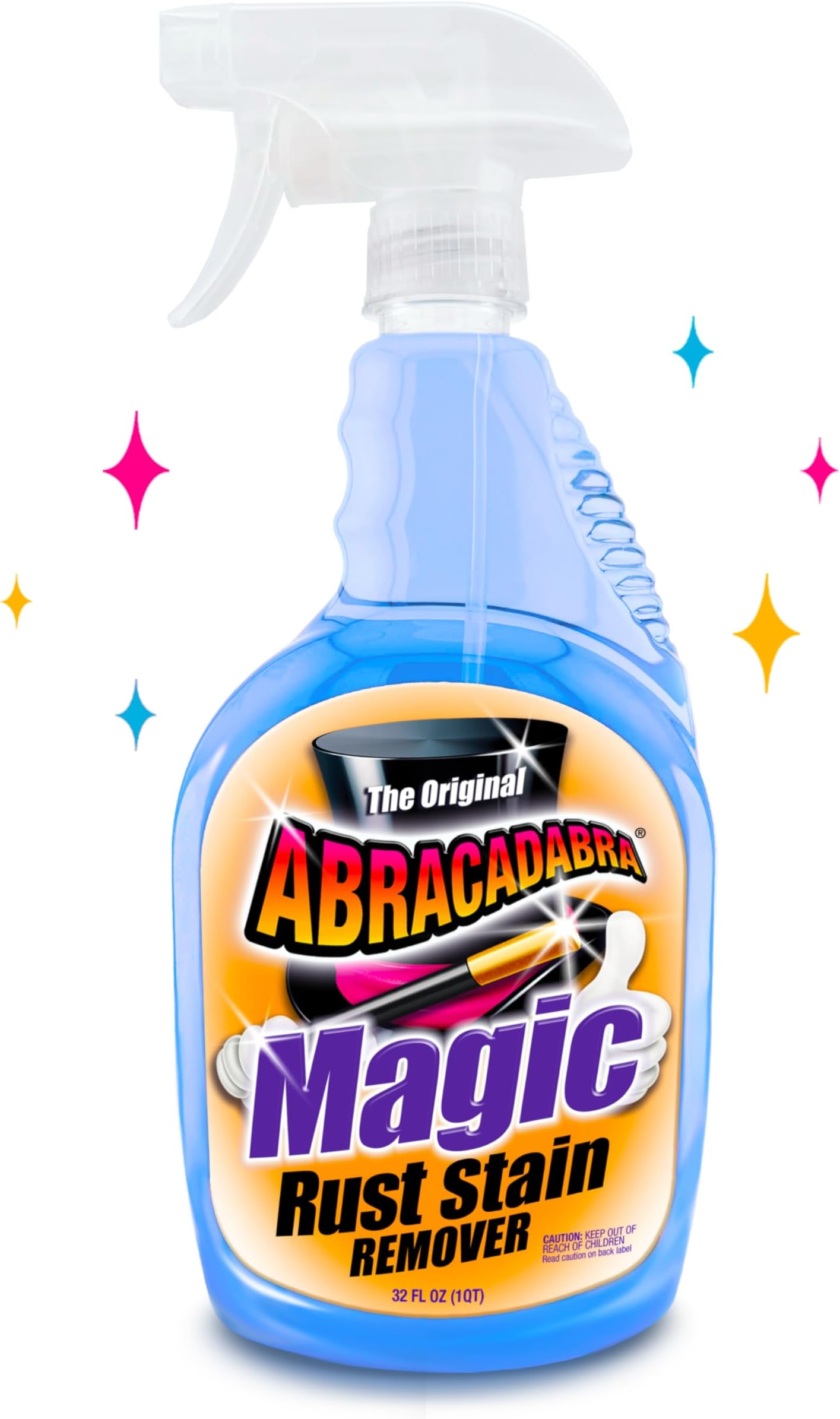 Abracadabra® Magic Rust Remover 32oz – Premium Rust Stain Remover for Concrete, Fiberglass, Glass, fabrics, Vinyl, Metals, Carpet & More – Fast & Powerful Cleaning for Home & Outdoor Use