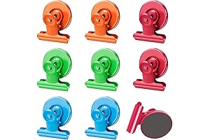 Essential 8-Pack Magnetic Clips: Elevate Your Fridge, Whiteboard, and Locker Organization