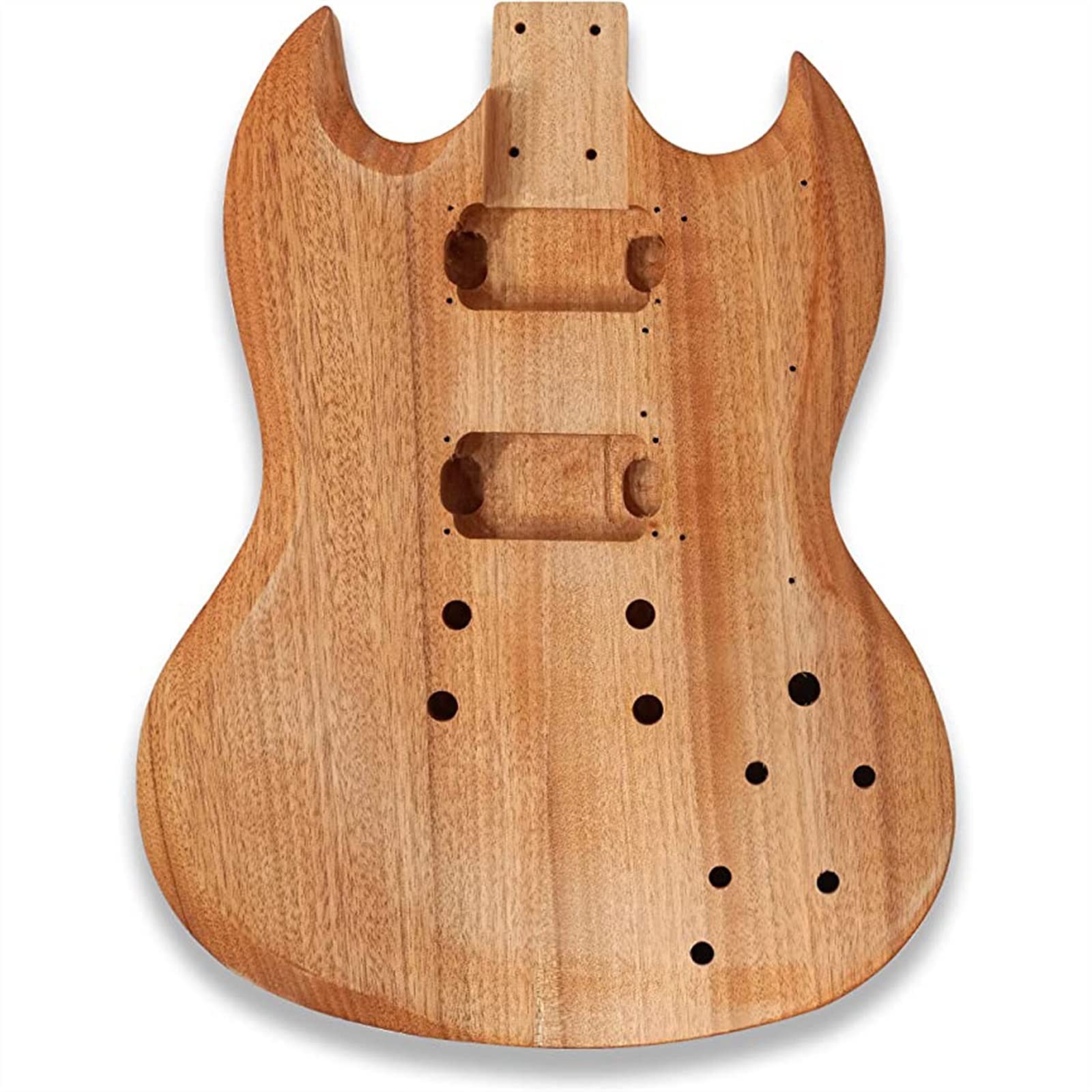 kit de guitarra electrica sin terminar Cuerpo De Caoba Pulido A Mano, Diapasón De Palisandro, Conjunto Completo De Piezas De Guitarra Eléctrica Kit de guitarra eléctrica