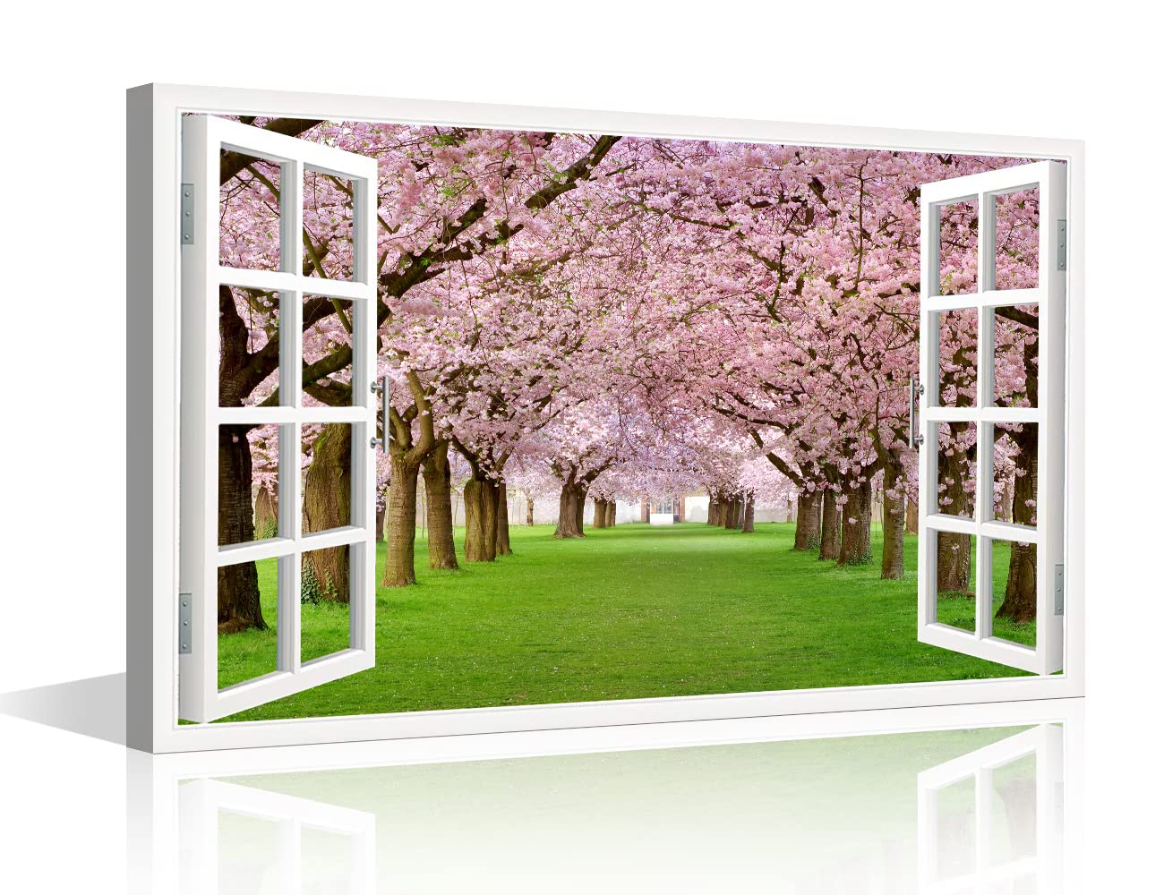 TISHIRON 3D Window View Seaside Effect Canvas Wall Art Prints for Living Room Bedroom Decor Office Kitchen Home Decoration Framed Ready to Hang 12x18inch — view 45