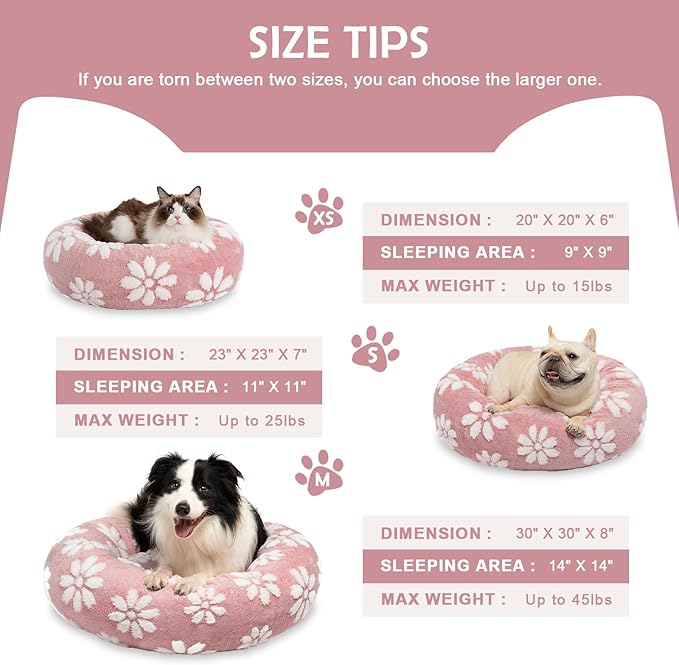 Cama Redonda para Perro Pequeño 58cm Lavable Antideslizante miniatura 5
