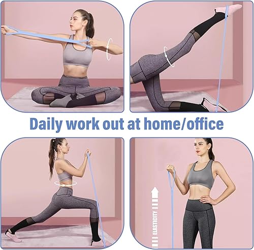Miniatura 5 de Figura 8 Banda de resistencia para fitness, brazo y espalda, hombro, cuerda elástica, banda de fitness, pie, pierna, estirador de manos, ejercitador