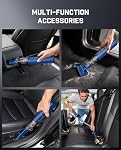 Fanttik Slim V8 Mate Cordless Car Vacuum, 12kPa/30AW, 1.2LBS Ultra-Lightweight, 2H Fast Charge, 30 Mins Runtime, RobustClean™ Portable Mini Vacuum for Car Home Cleaning, Blue