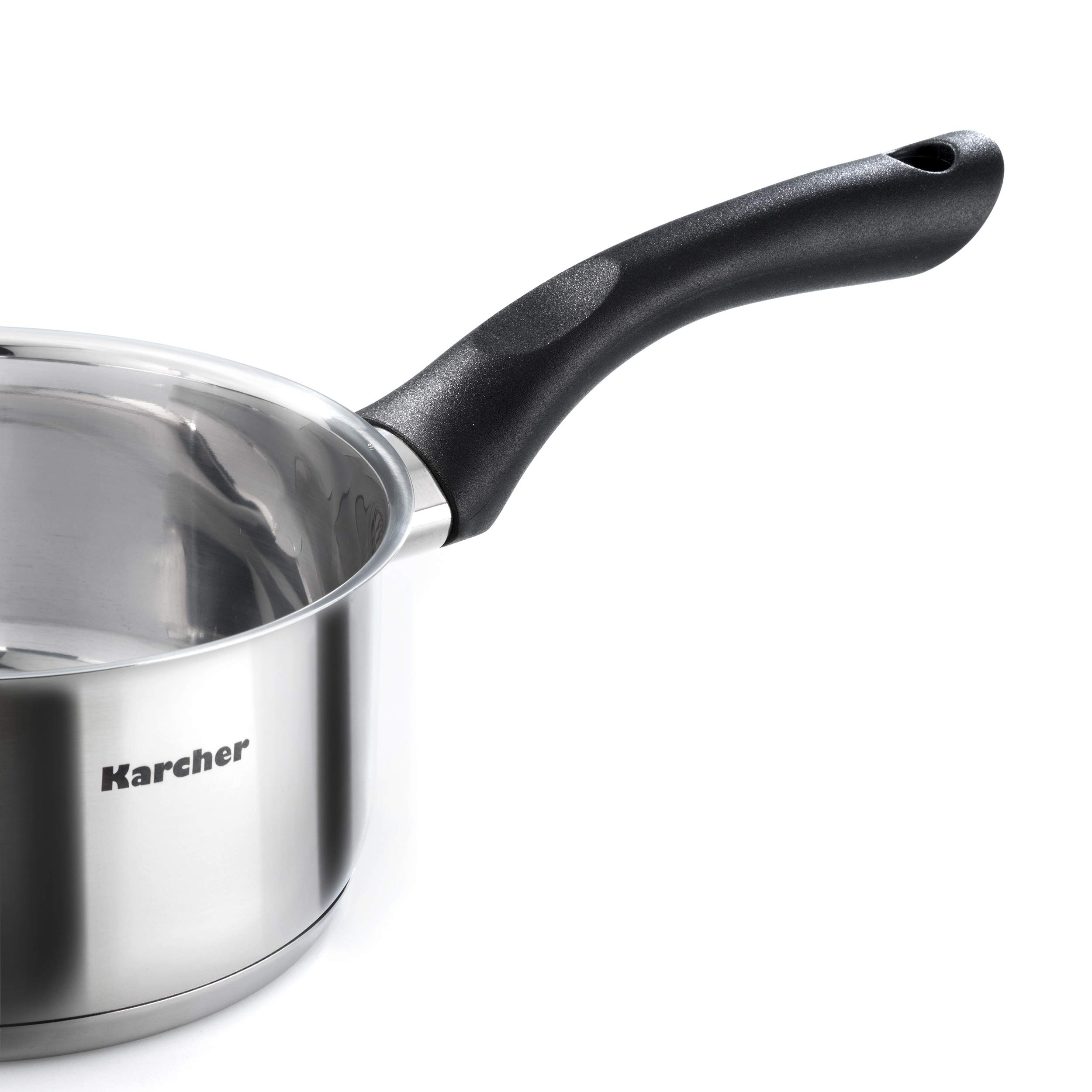 Image secondaire de Set de Casseroles Karcher Mia en Acier Inoxydable - 5 Pièces avec Couvercles en Verre