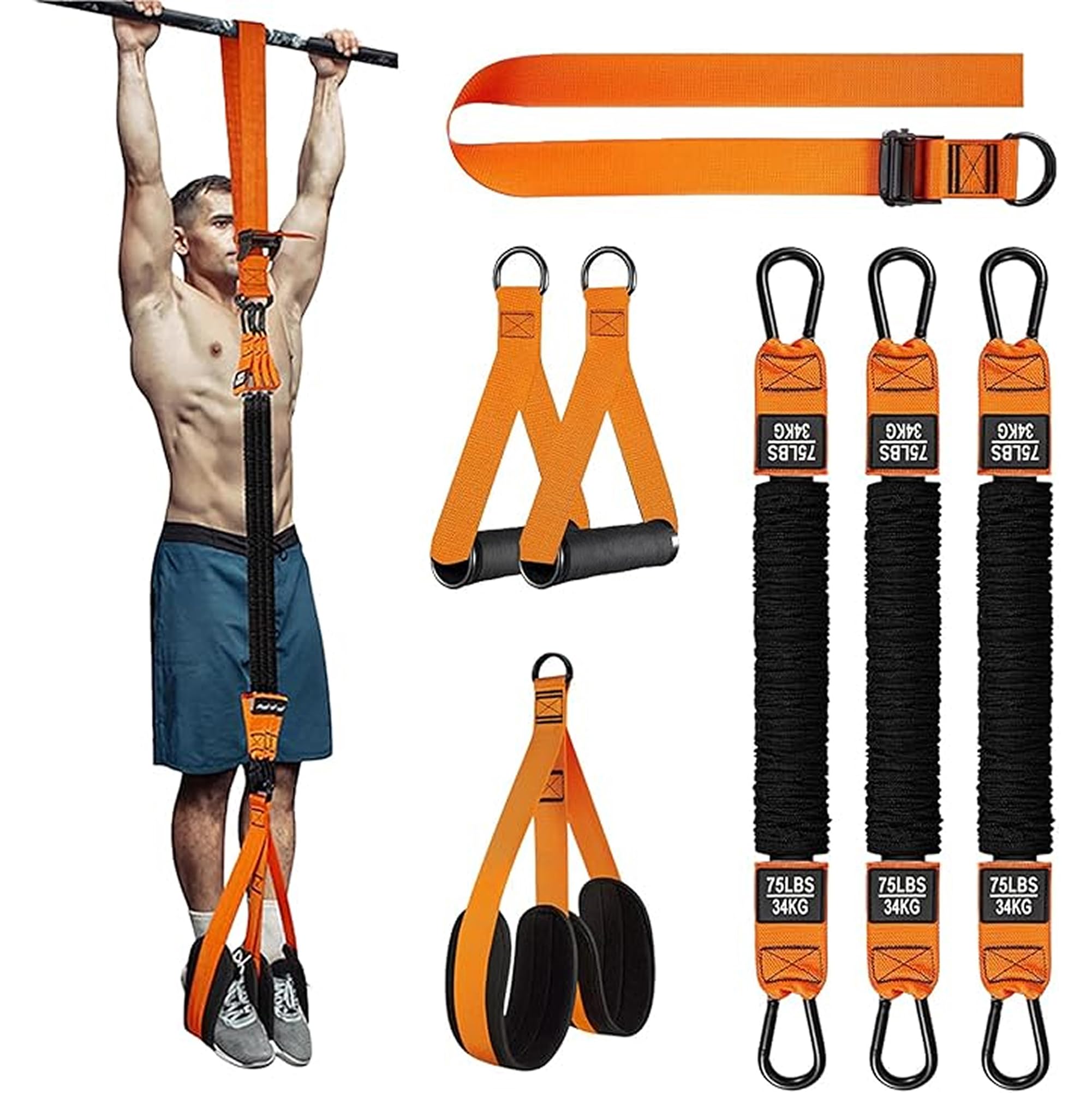 Resistance Bands Set for Pull Up Bar Exercise Bands with Handles Home Gym Workout Equipment Pilates Fitness Resistance