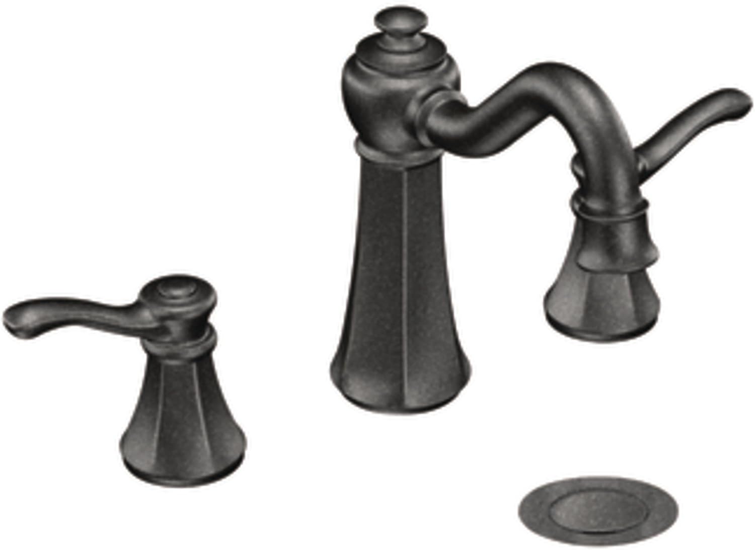 Moen T6305PW Vestige Two-Handle High Arc Bathroom Faucet Without Valve, Pewter