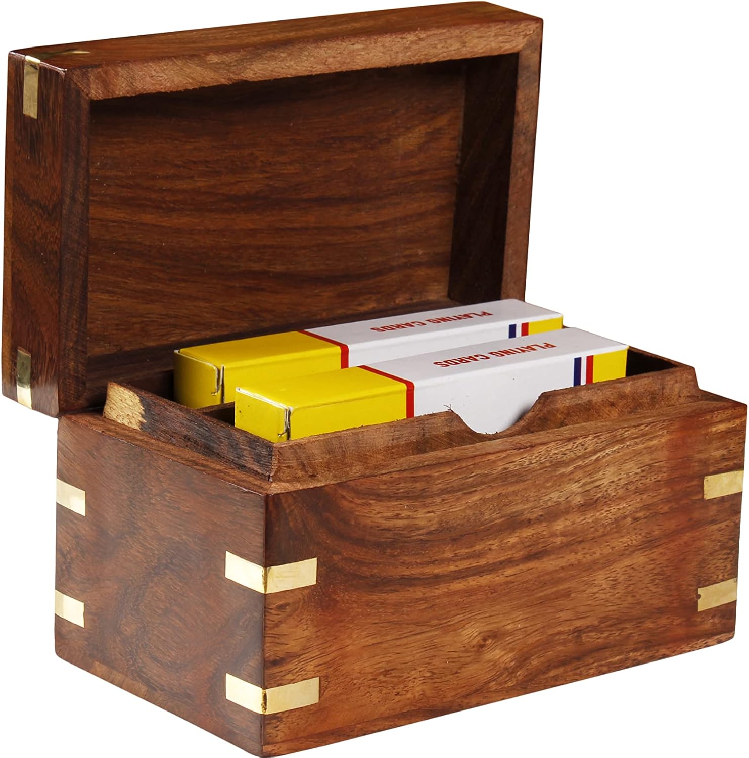 Thanksgiving Day Gifts Wooden Playing Card Holder Box Playing Cards Deck Container| Paying Card Box