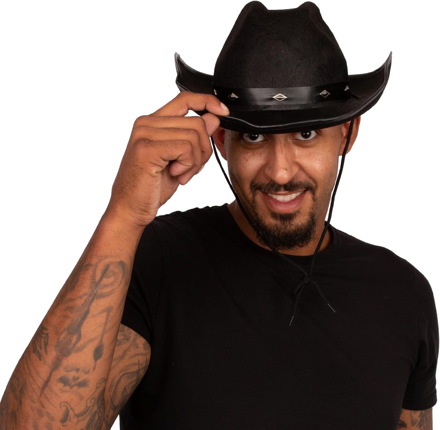 Funny Party Hats - Studded Cowboy Hat - Cowboy Costume Accessory - Image 3