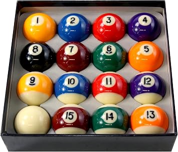 PREMIUM GRADE 2 Inch (50.8mm) English Pool Balls + 1 7/8 Inch Cue Ball - Perfect for Home Tables and Coin-operated Tables