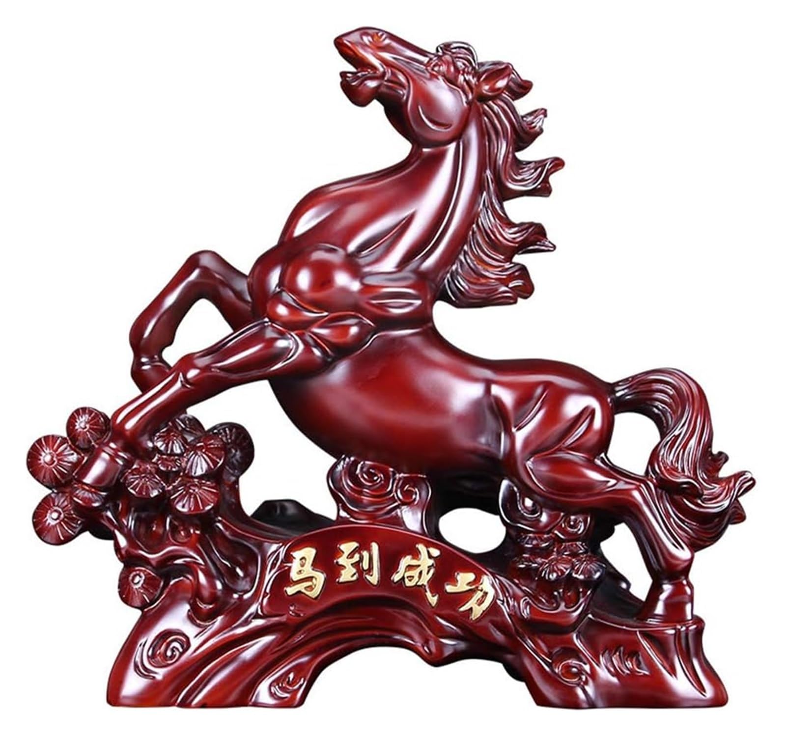 Statue de cheval de table en résine RLKHXBS M pour décoration de bureau chic - 8
