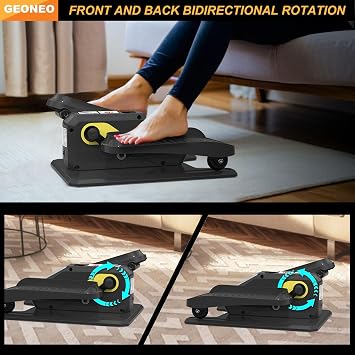 Under Desk Elliptical Machine, Electric Elliptical Exerciser for Senior, Quiet & Small Electric Seated Pedal Exerciser for Home with Monitor, Remote Control & 12 Adjustable Speeds