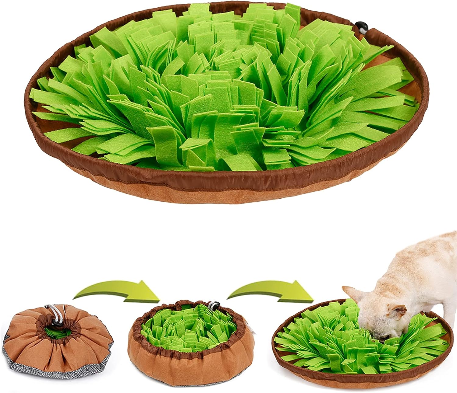 wokelai Snuffle Mat Dogs Pet Nosework Feeding Mat Puppy Interactive Game Blanket Puzzle Toys for Smell Foraging Skills, Sniffing…