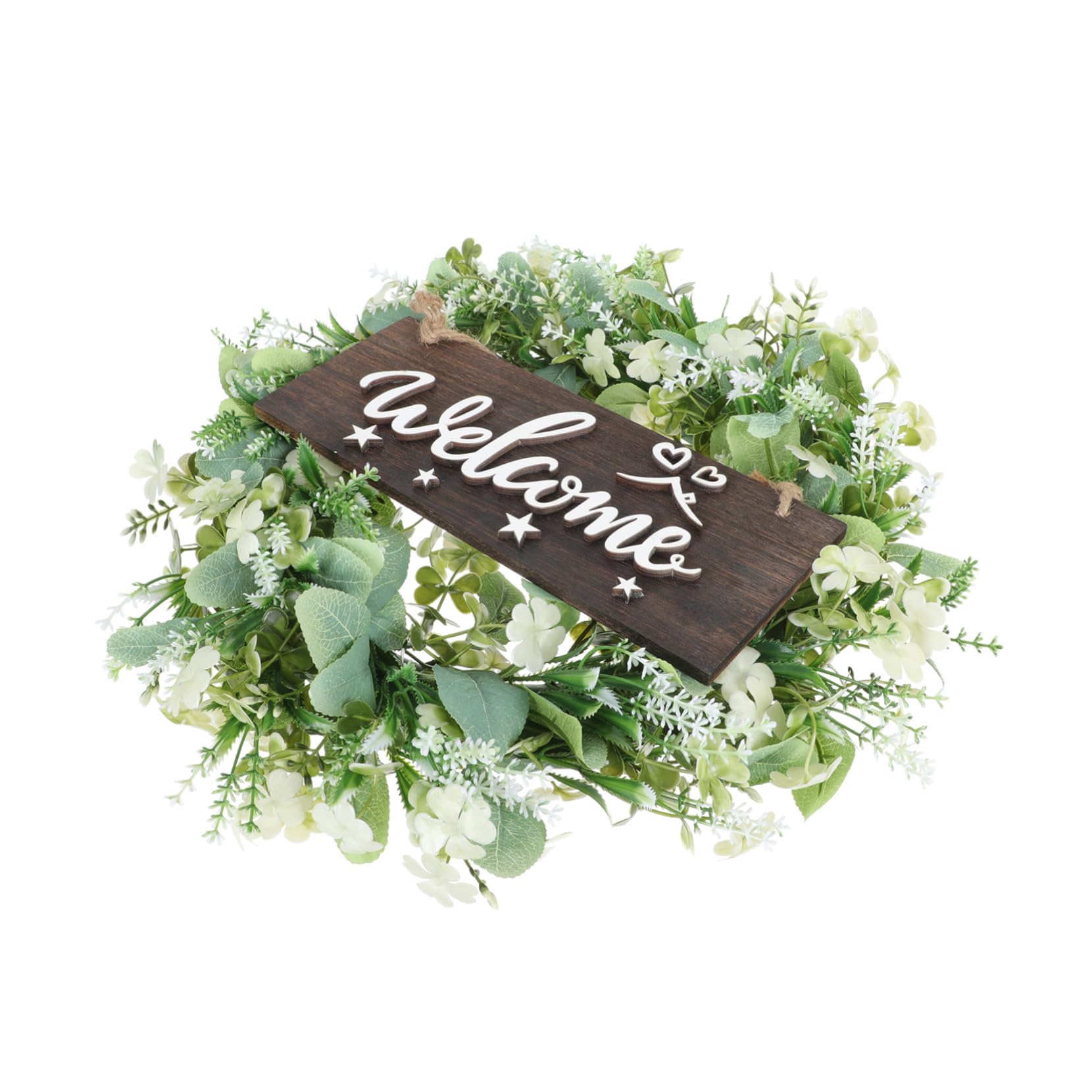 TOPBATHY 2 Piezas Guirnalda Artificial Coronas Decoración De La Puerta De Puerta De Primavera Verano Guirnalda De Eucalipto Muro Decoración De Otoño Aire El Plastico Green