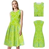 Joy Costume Adult Disgust Dress Womens Halloween Costume Emotions Cartoon Movie Cosplay Joy Inspired Skater Dress