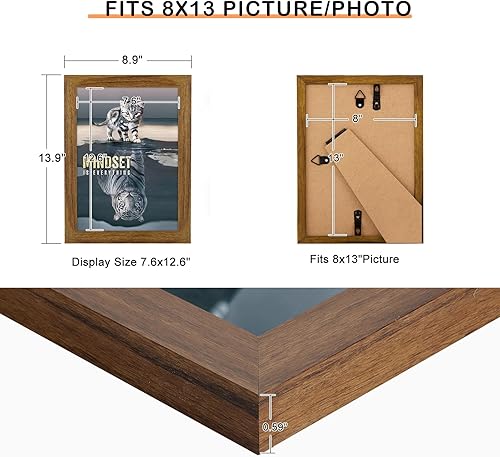 Vista 473 de Marco gris rústico de 18 x 24 pulgadas, marco para póster de 18 x 24 pulgadas, color gris envejecido, grande, retro, natural, 24 x 18 pulgadas