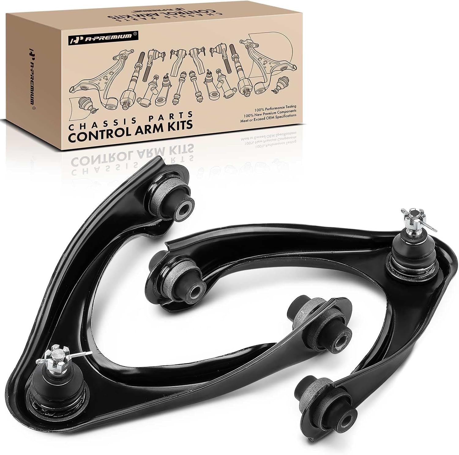 A-Premium 2 x Front Upper Control Arms, with Ball Joint & Bushing, Compatible with Honda Civic 1996-2000, Acura EL 1997-2000