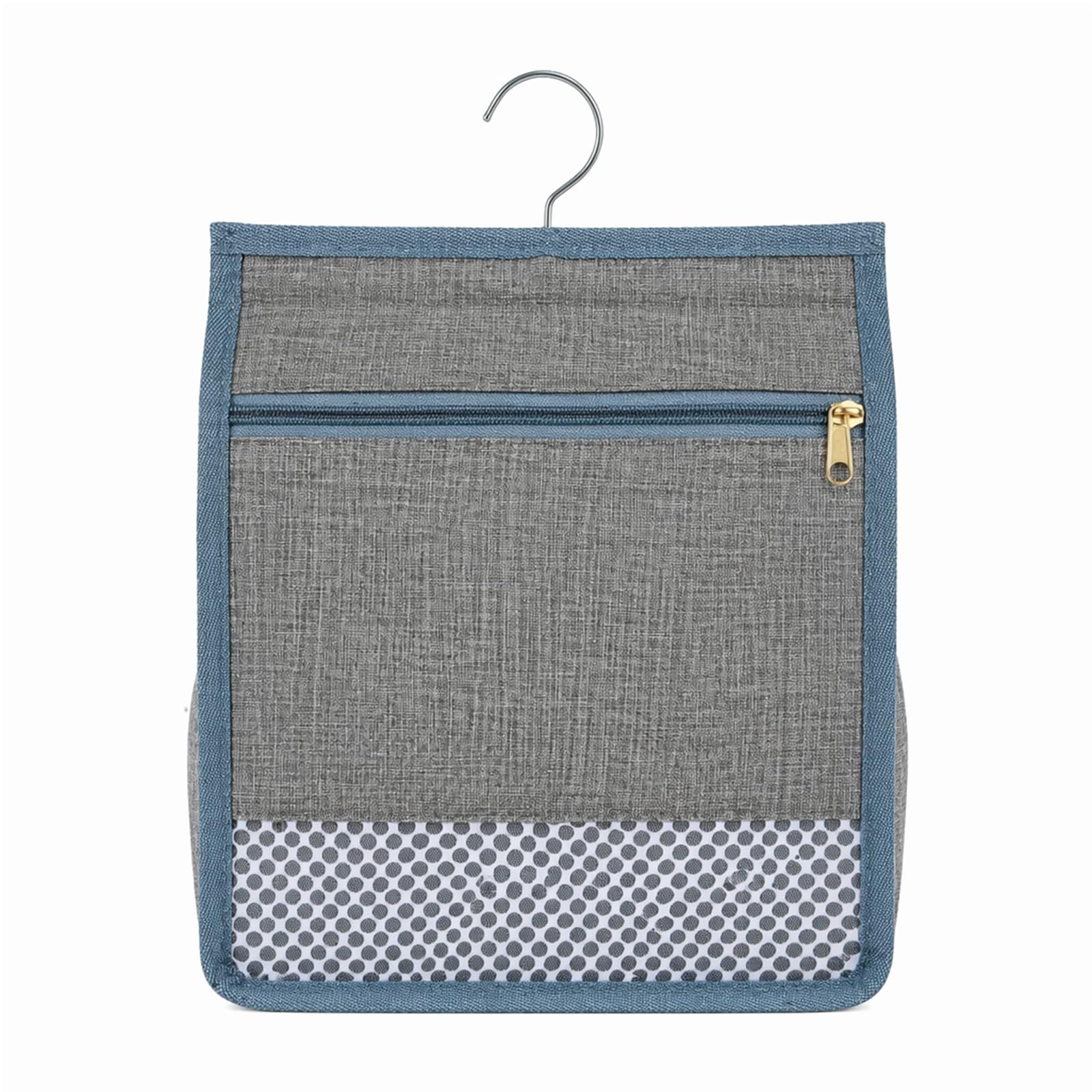 Kemay Large Peg Bag for Washing Line, Waterproof Clothes Pegs Basket with Secure Zipper and 360 Degree Rotating Hanger Hook, Durable Hanging Peg Bags for Outdoor Laundry Accessories Storage