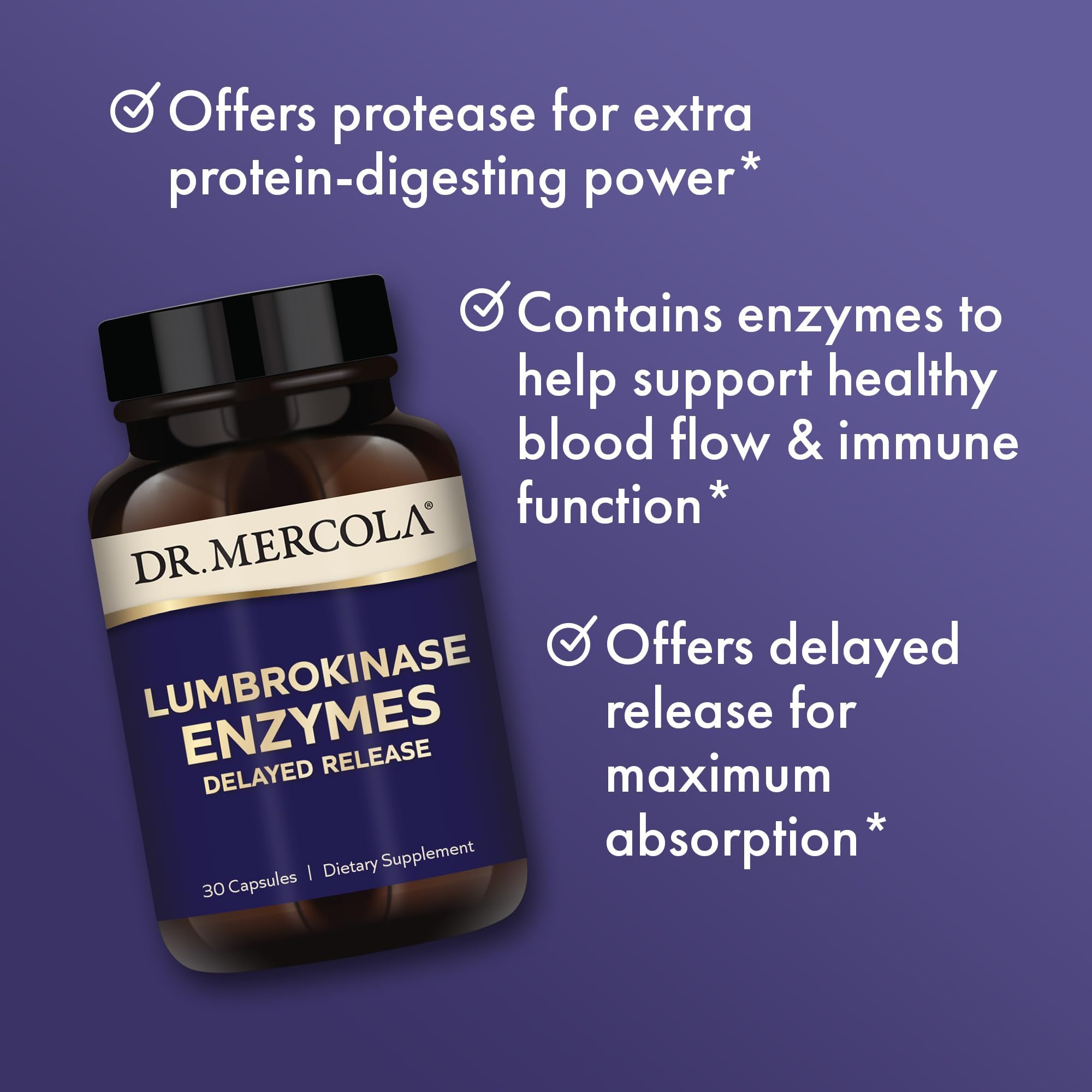 Dr. Mercola Lumbrokinase Enzymes, 11 mg, 30 Capsules (30 Servings) — Amazon image 5