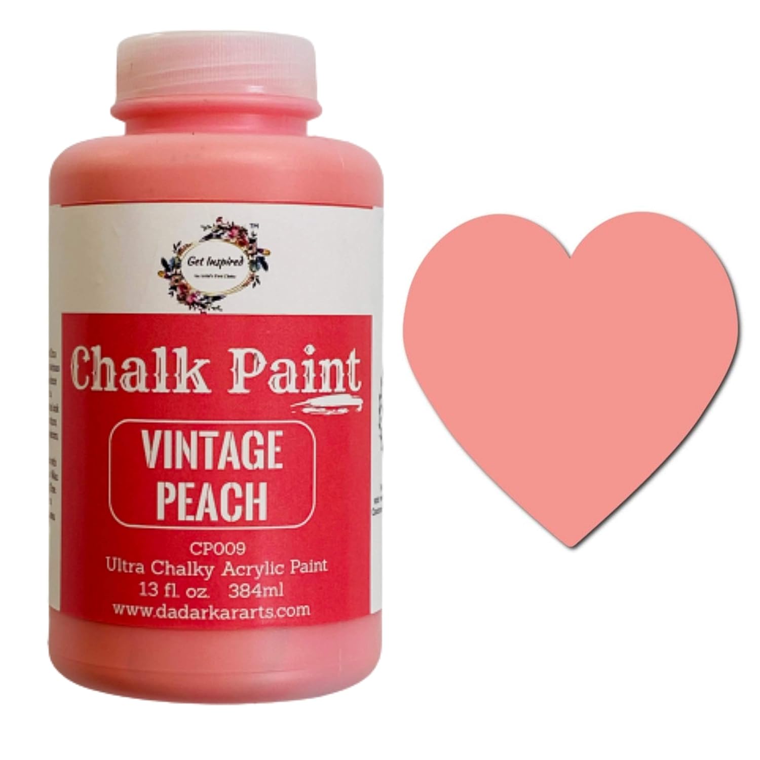 Get Inspired Super Matte Chalk Paint Vintage Peach 386ml Peach Chalk
