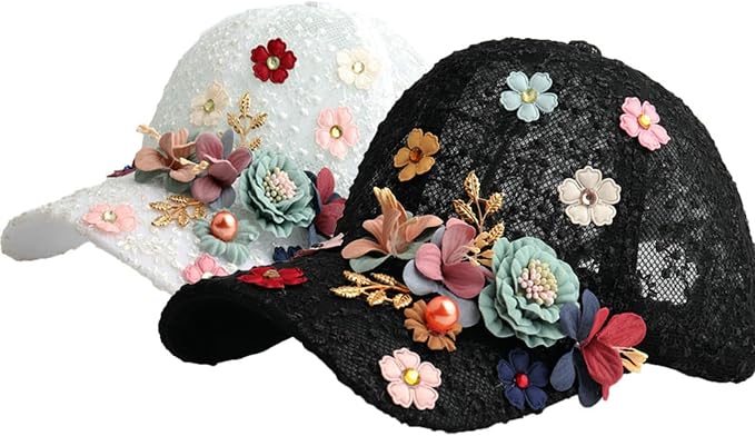 Gorra de béisbol con encaje verano mujer miniatura 7