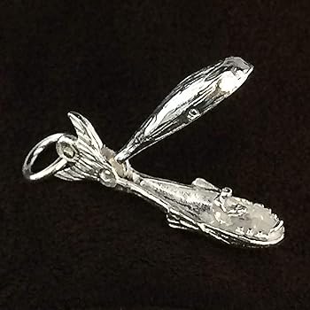 Amazon | シルバーラッキーチャーム 小型 開く クジラ ピノキオ