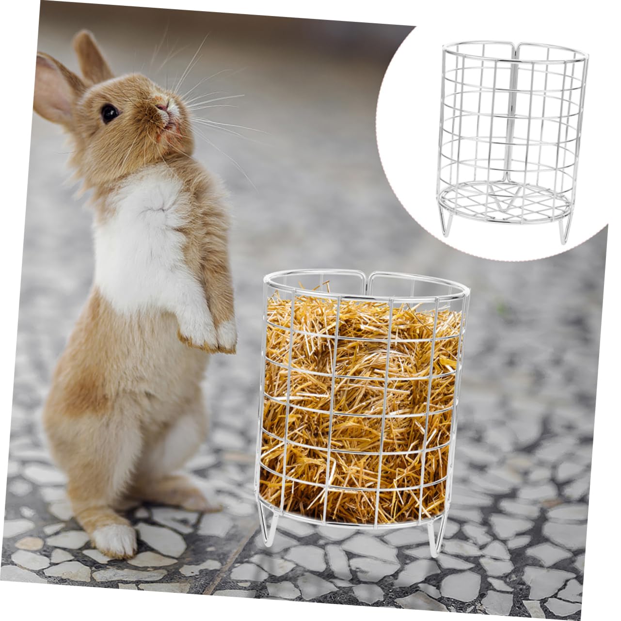 INOOMP 4pièces Distributeur De Foin Métallique pour Lapins Et Cobayes Râtelier Pratique pour Alimentation des Petits Animaux