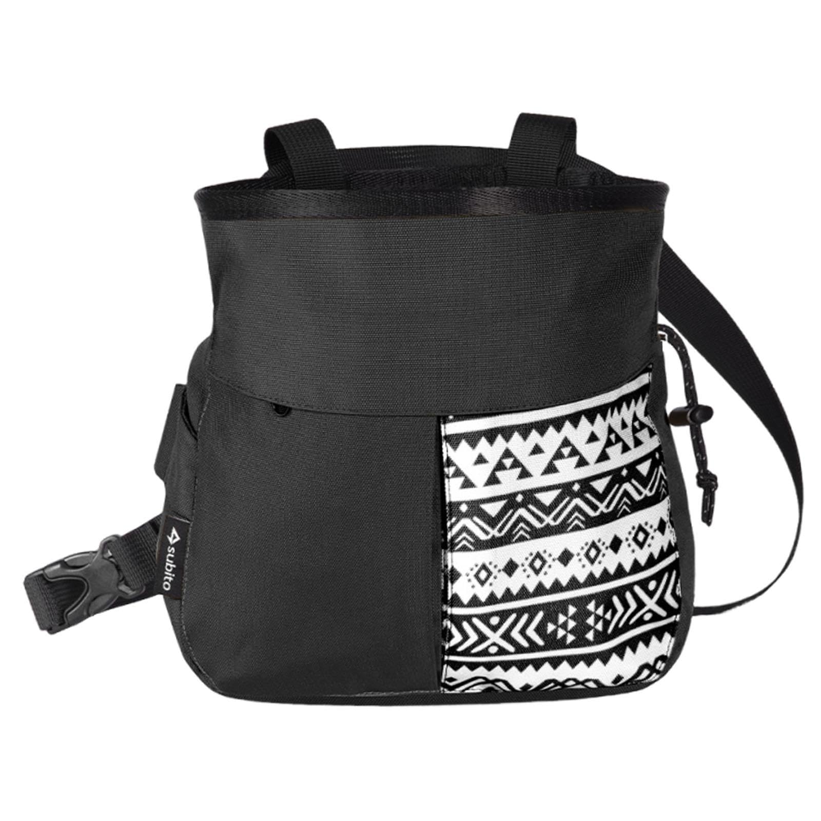 Climbing Chalk Bag Porta Magnesite Piccolo Sacchetto da Arrampicata Pouch con Chiusura a Coulisse in Oxford Resistente Ad Usura per Escursione Palest