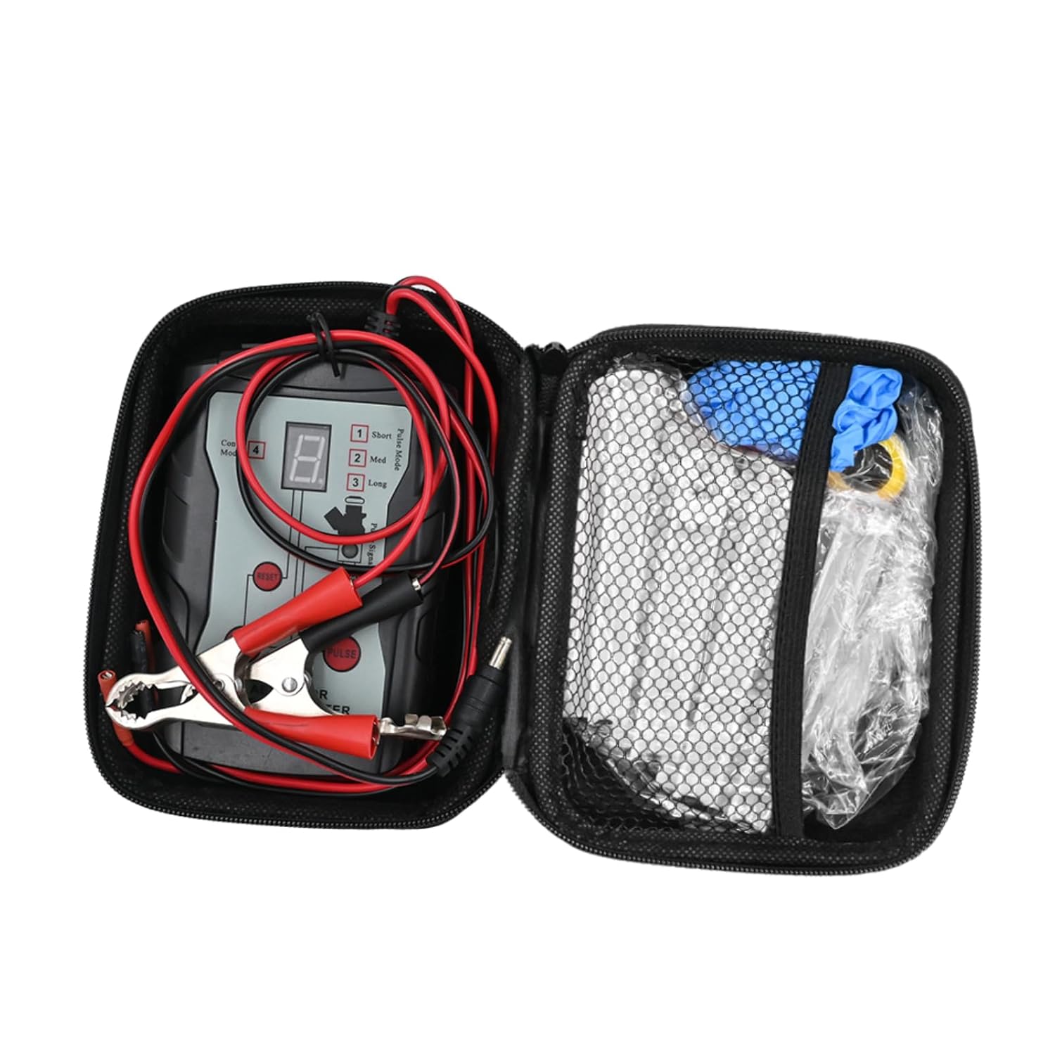 Fuel Injector Tester and Cleaner Kit Testing Tool with 8 Modes LCD Display Universal 12V EFI GDI Adapters