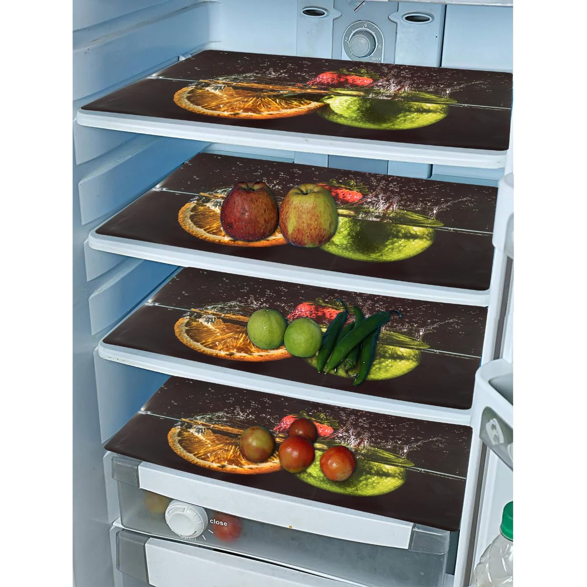 Grisha Fridge Covers - Flower Design, Waterproof -12