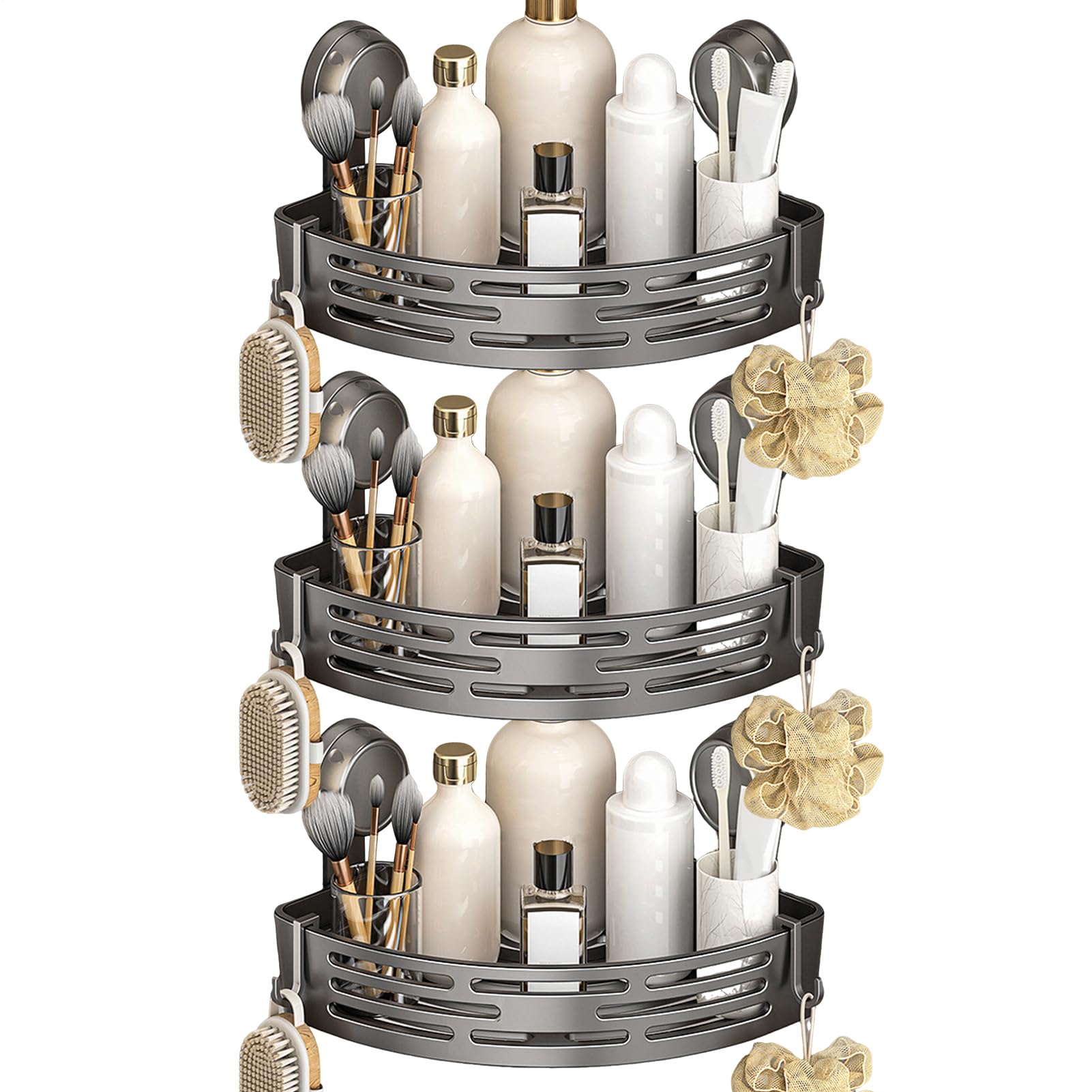 Étagère de douche à ventouse amovible pour le rangement de la maison