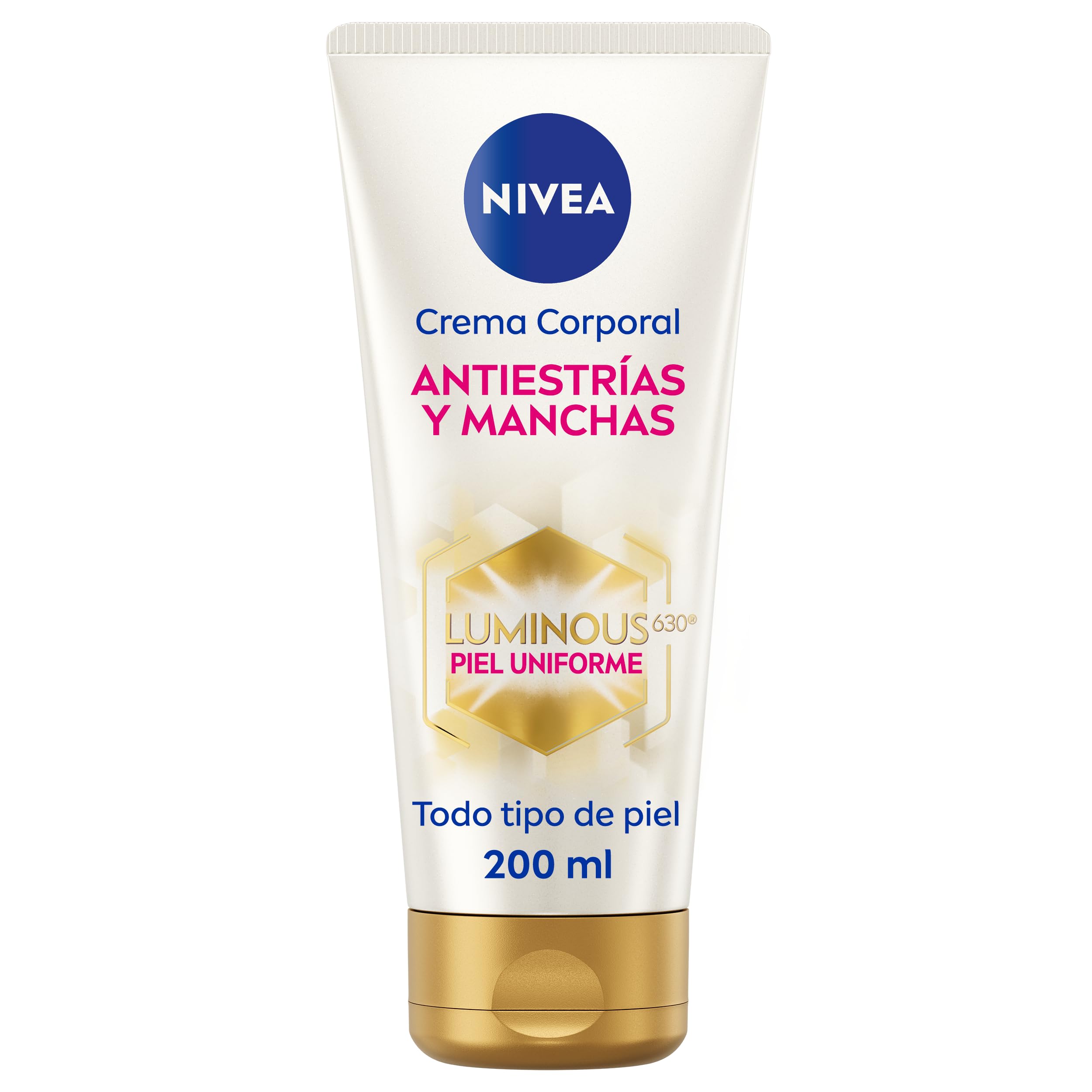 Luminous 630 Anti-Streaks and Stains Body Cream (1 x 200 ml) NIVEA Anti-Stretch Mark Cream for Even Skin Tone, Moisturiser for the Body with 48 Hours of Moisture