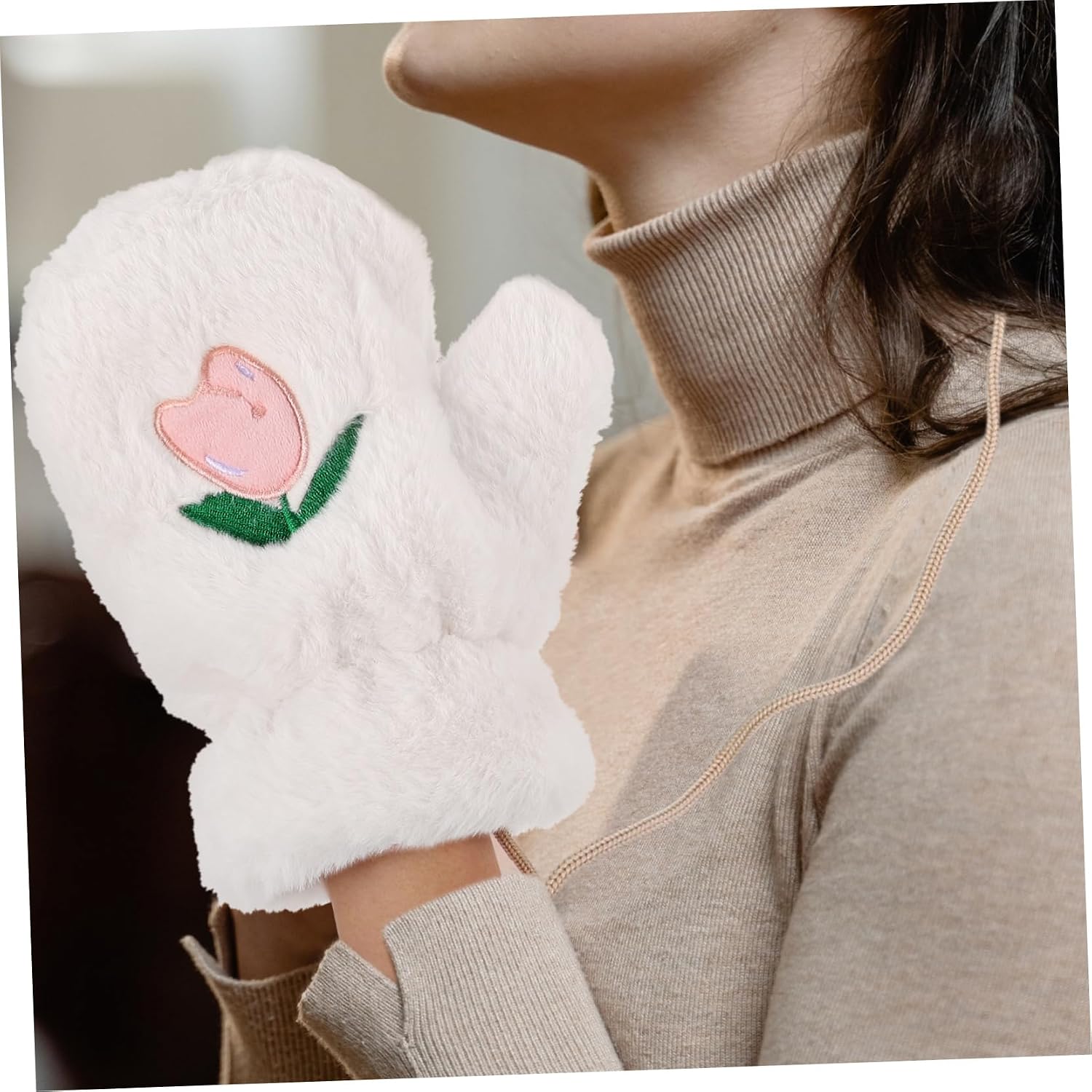 CALLARON 1 Pair child thicken gloves for teen girls apparel kids winter gloves cold protection fluffy winter
