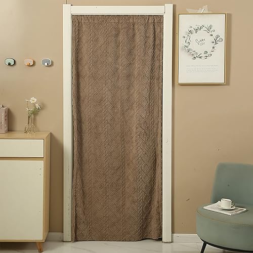 Miniatura 8 de Cortinas de tela duraderas para puerta, cortina de puerta con aislamiento térmico, mantiene el calor, se aplica a la habitación del aire