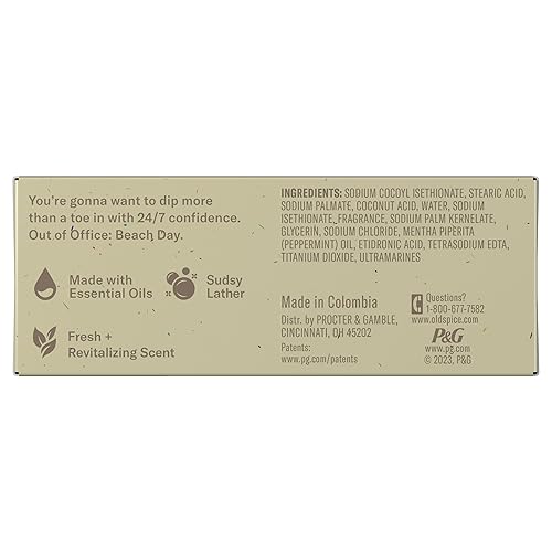 Miniatura 8 de Old Spice Jabón en barra de alta calidad, aroma Seas The Day de eucalipto y crema de coco, 10 veces más hidratantes con espuma de sudyscon