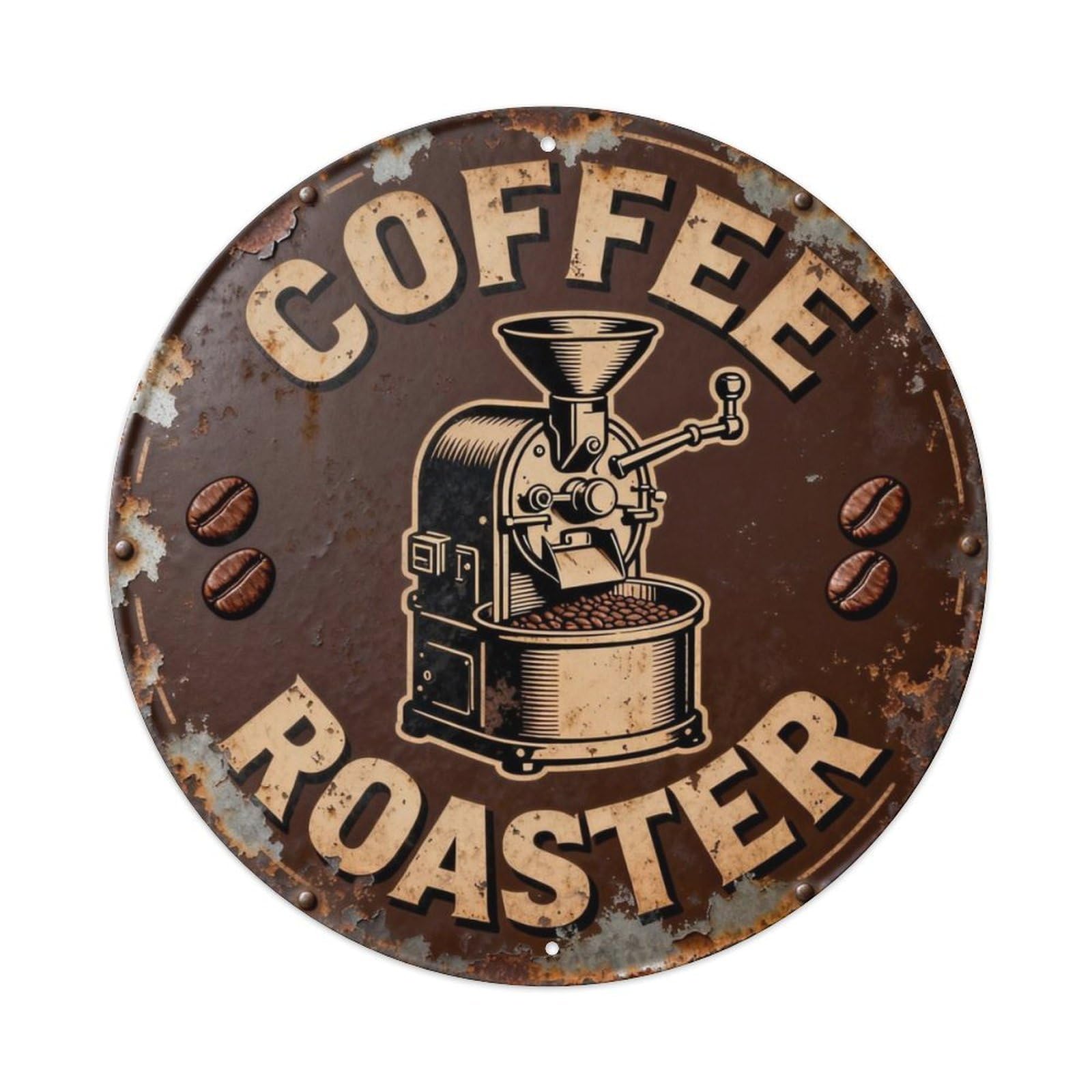 Coffee Roaster Metal Tin Sign Plaque