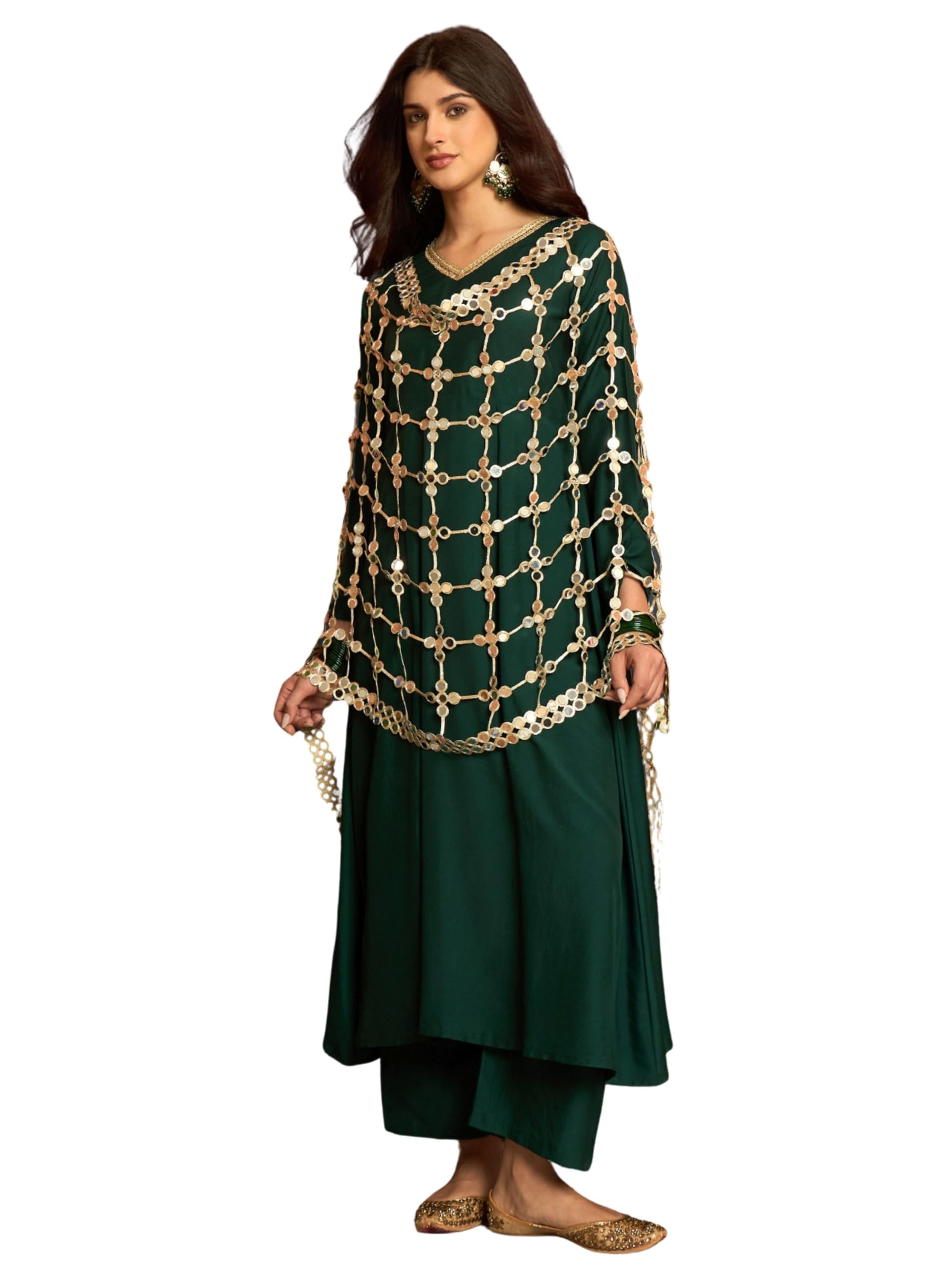 ethnicjunction Women’s Raw Silk Mirror Work Dupatta | EID Special Designer Dupatta | Festive & Wedding Ethnic Wear Dupatta for Women-picture-51