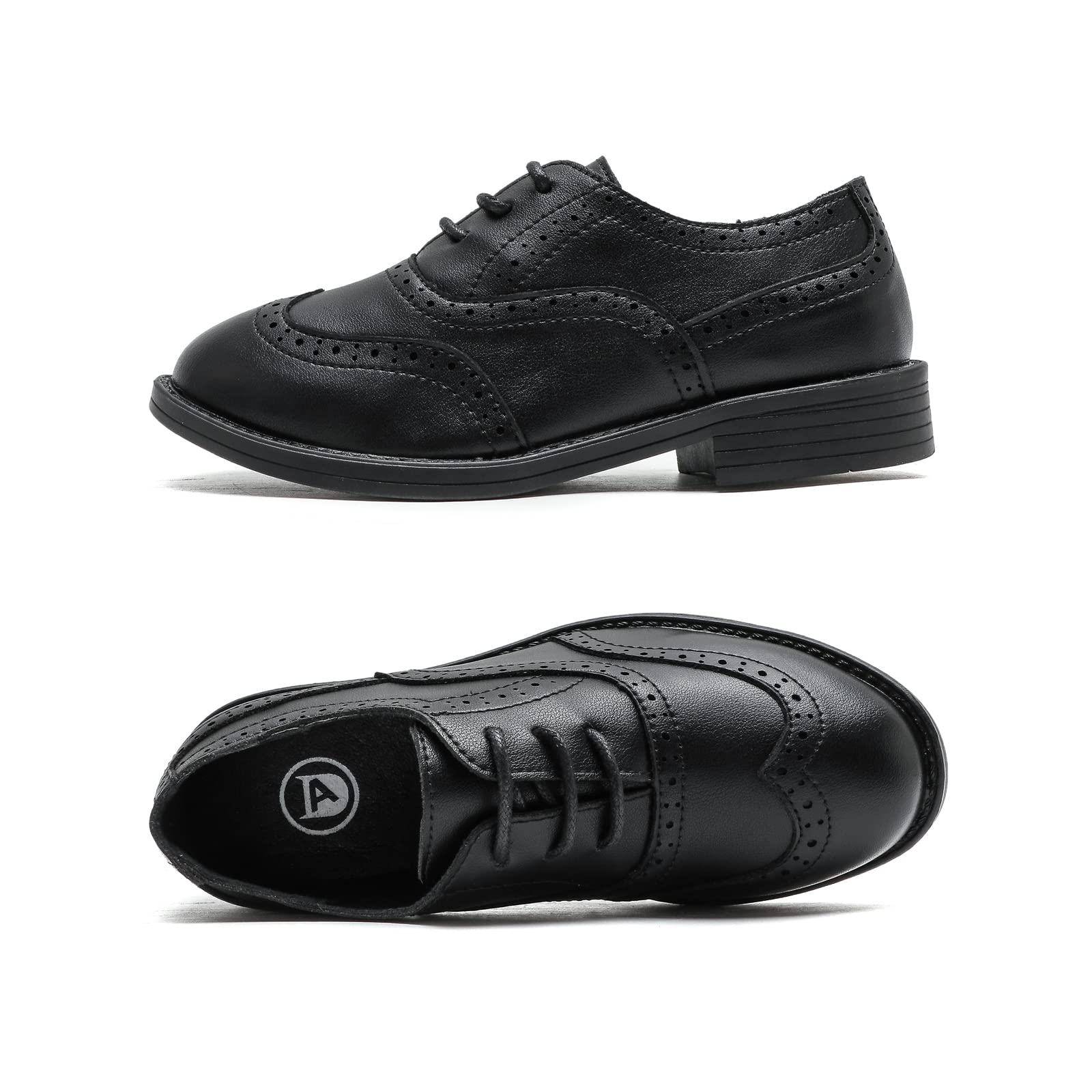 DADAWEN Jungen Schnürhalbschuhe Schule Uniformschuhe Anzugschuhe