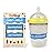 InchBug Orbit Labels Baby Bottle and Water Bottle Silicone Name Bands - Personalized Reusable Label Set for Daycare, Sippy Cups, Preschool, Elementary School, Dishwasher Safe, 4-Pack (Lullaby Blue)