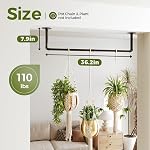 Bamworld Planters de suspension pour les plantes d'intérieur Planter Hanger intérieur Planter Rod 36.2in Étagères pour plantes à fenêtres Pot en métal non inclus