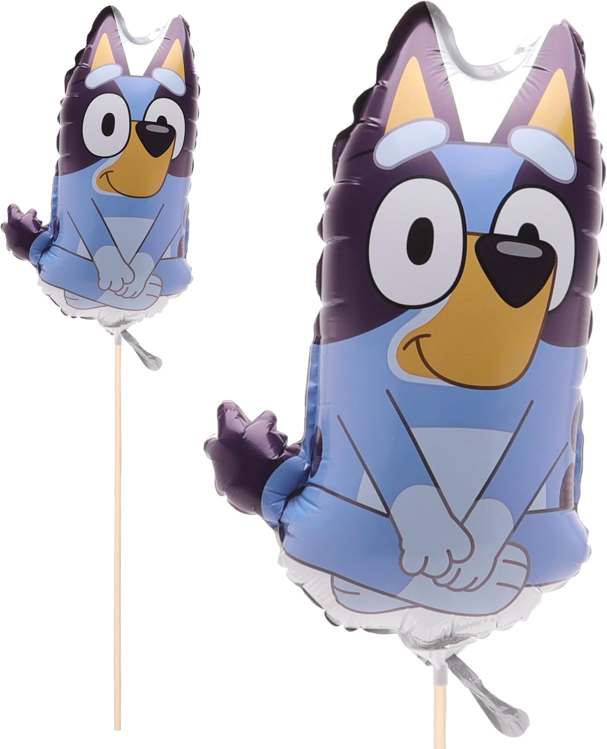 Toyland® Pack Of 20 - Bluey & Bingo Mini Character Balloons - Sticks And Cups Included - Birthday Party Decorations