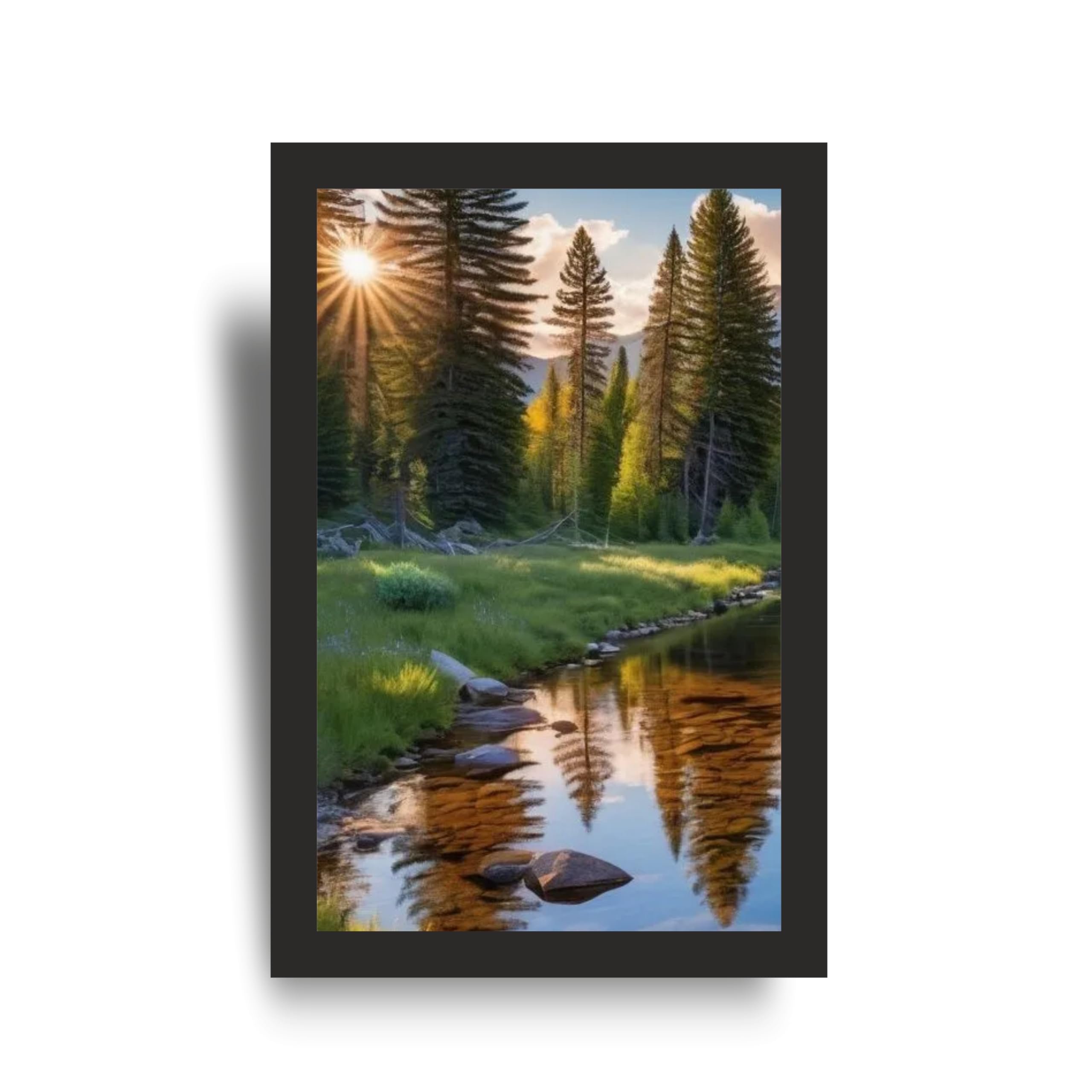 Alpine Mountain River Wall Art Frame Set of 3 – view 2