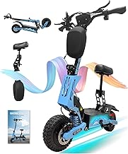 DOF 60V 27AH Electric Scooter for Adults, 5600W Dual Motor Commuter with 50MPH Speed & 40 Miles Range,11" Vacuum Off-Road Tires, Dual Brake System