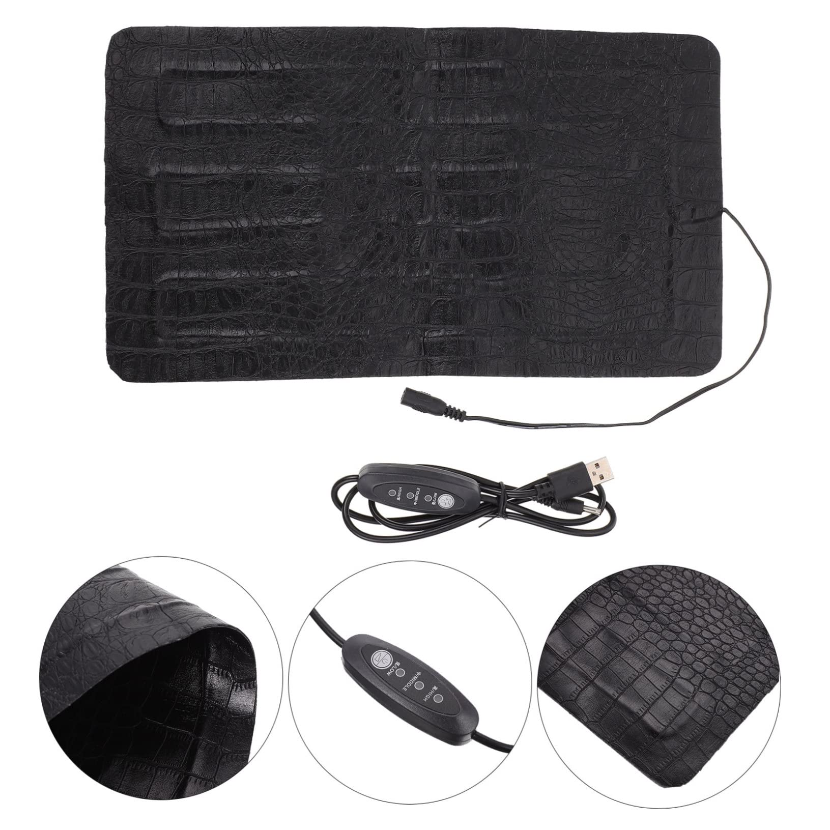 POPETPOP Manta Eléctrica para Reptiles, Almohadilla Térmica Ajustable Voltaje, Calefactor Portátil para Terrario de Reptiles y Tortugas