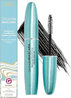 Grande Cosmetics GrandeMASCARA Conditioning Peptide Mascara – Buildable Extreme Volume & Length – Long-Lasting & Clump-Free Black – Lash & Extension Friendly