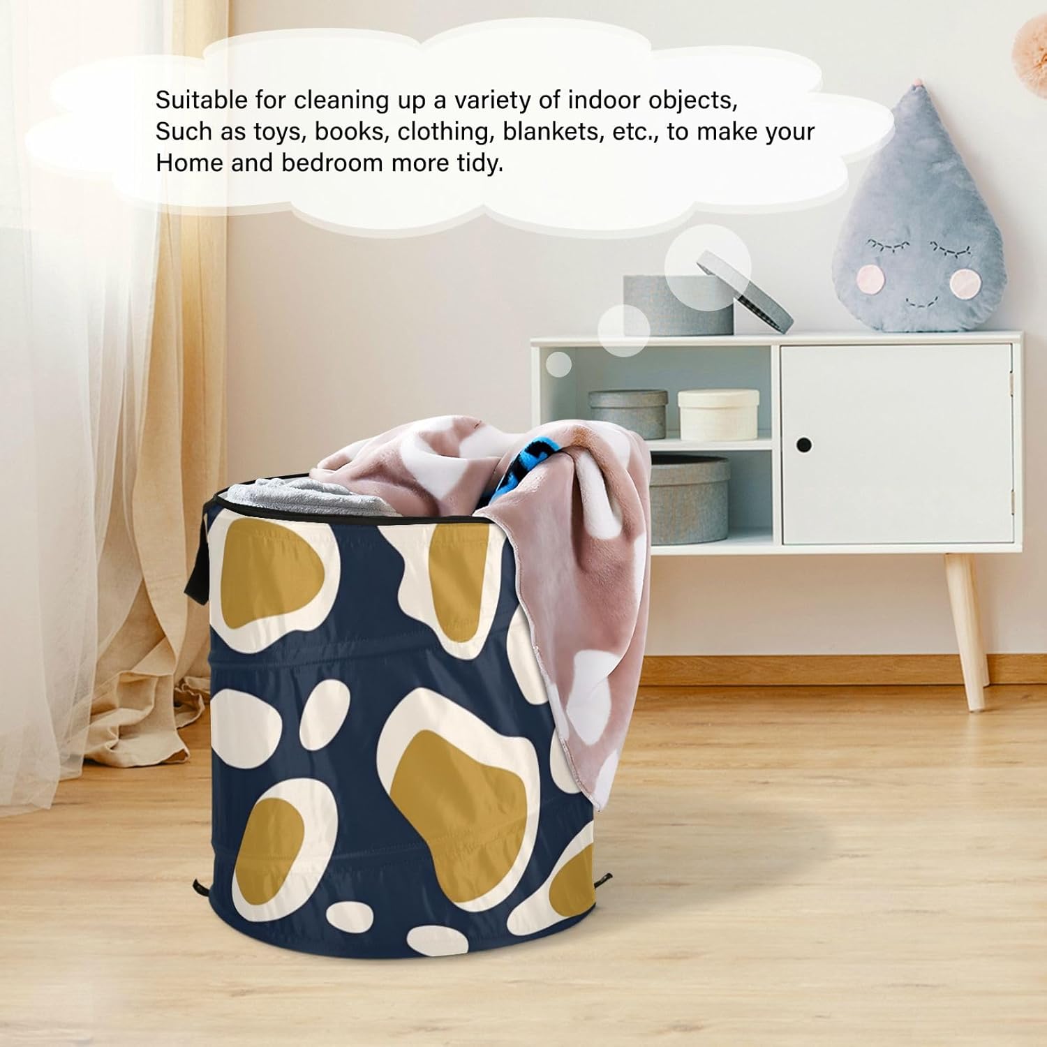 Animal Fur Print Leopard Khaki Blue laundry basket foldable and waterproof bins with lids for organizing with sturdy handle Hamper totes accessories for cloth house cubby separated laundry