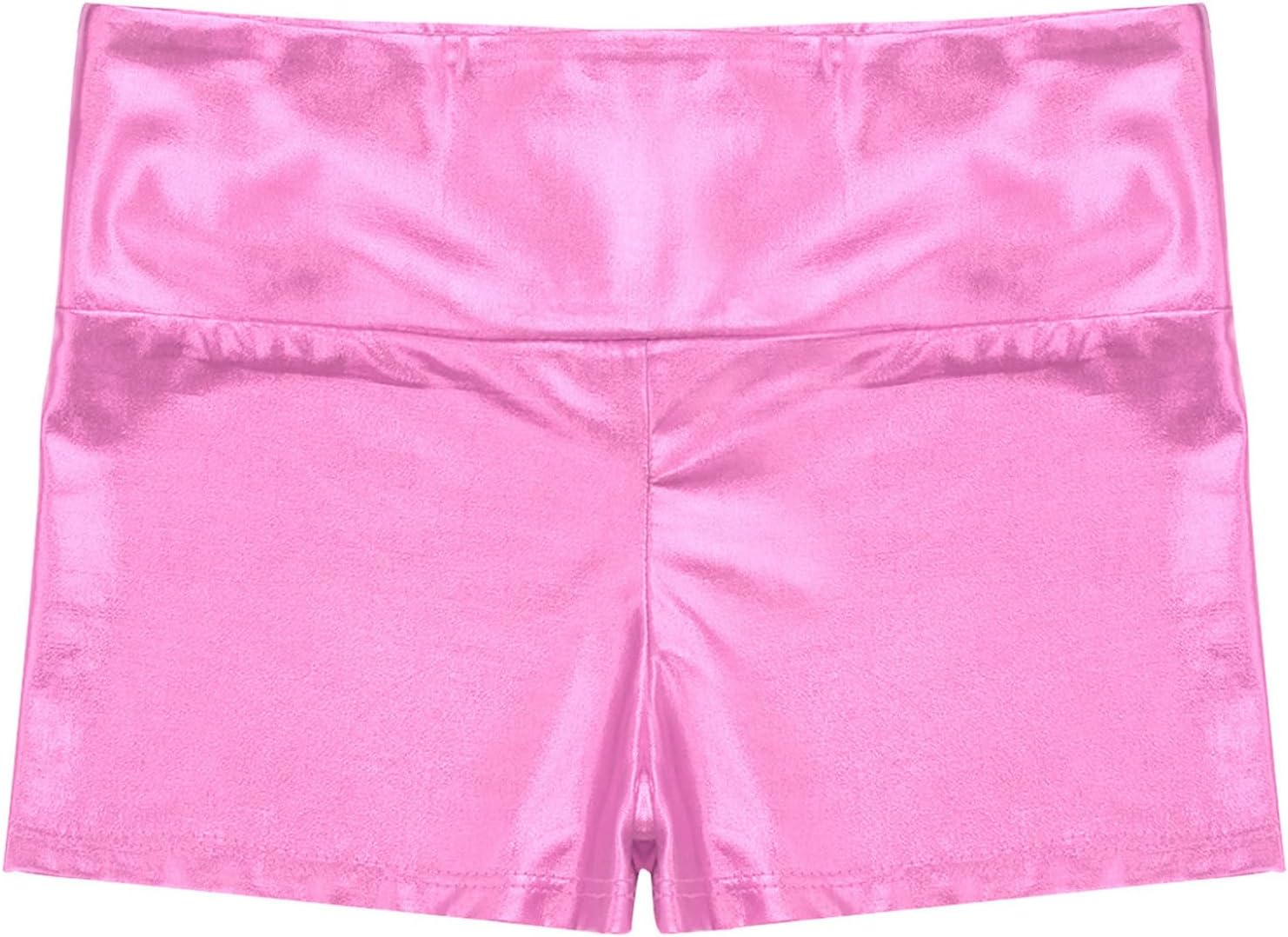 XUNZOO Kids Girls Athletic Gymnastic Sports Shorts Shiny Metallic Ballet Dance Bottoms Dancewear
