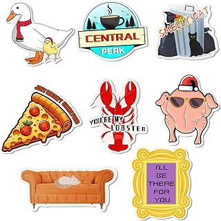 Friends Fridge Magnets for Friends TV Show, 8Pcs Acrylic Funny Magnets for Fridge, Refrigerator Magnets for Office Home Kitchen Locker Cabinet Decorations Friends Themed Gifts